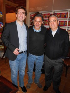 Cristián Rodríguez, Diretor Comercial da Emiliana, Enólogo Alvaro Espinoza e Celso La Pastina 