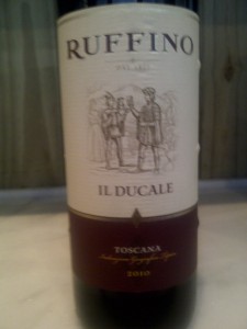 Ruffino Il Ducale, um dos vinhos que estão na mais alta gama desse produtor,,