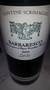Barbaresco Loreto DOCG 2004 do produtor  Scrimaglio - um "intruso" na degustação de Barolos