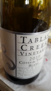Tablas Creek 2010 - elegância equivalente a de um Chateauneuf-du-pape branco. Vinho que arrancou elogios. levado pelo Clóvis