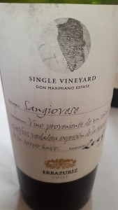 Com uvas do vinhedo Don Maximiano este Sangiovese chileno do Aconcágua ficou na honrosa segunda colocação, muito próximo do primeiro lugar. Safra 2005.