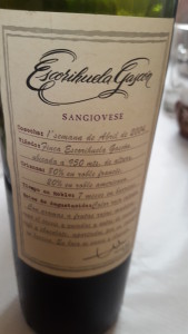 O Escorihuela Gascón não sentiu o peso dos anos - sua safra era 2004 e foi lhor expressou a tipicidade da Sangiovese fora da Itália. Aqui, tivemos como destaque da degustação um vinho da Argentina.