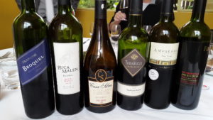 O primeiro intruso da degustação arrebatou a quarta colocação: TerraMater Sangiovese. Terceiro vinho da esquerda para direita.