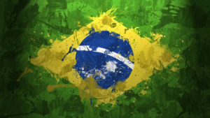 bandeira do Brasil pintada